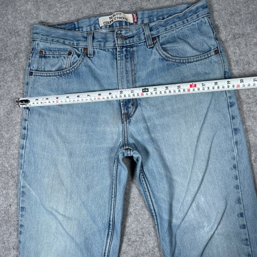 Levi's denim jeans mens 34x30 Light Blue 516 Slim Fit Casual Workwear - Picture 3 of 16